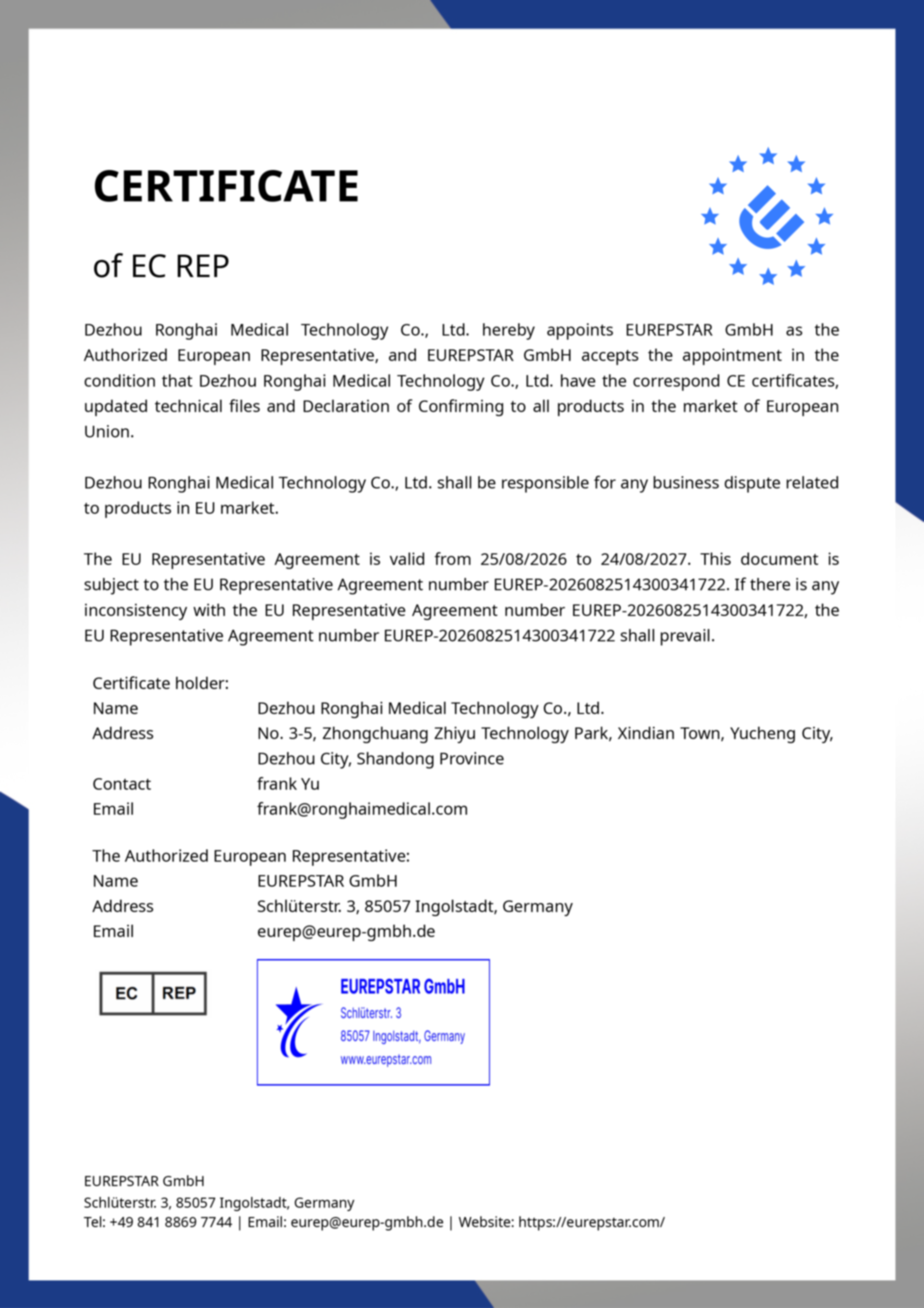 EU Authorized Representative