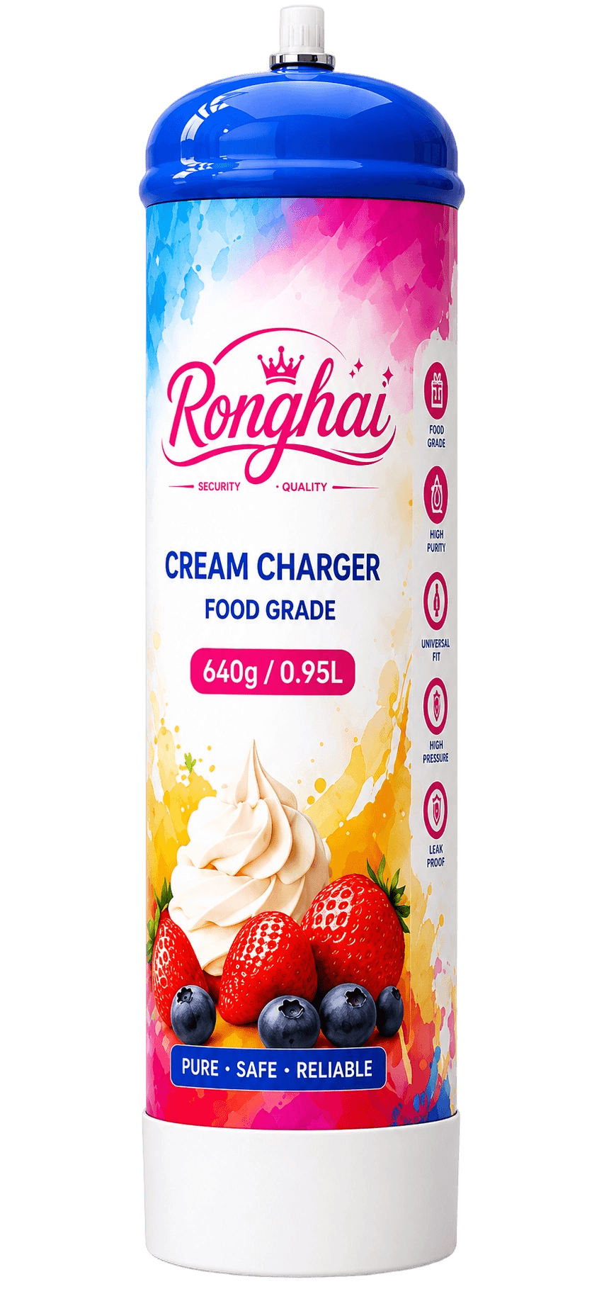 640g 0.95L N2O Cream Charger Cylinder