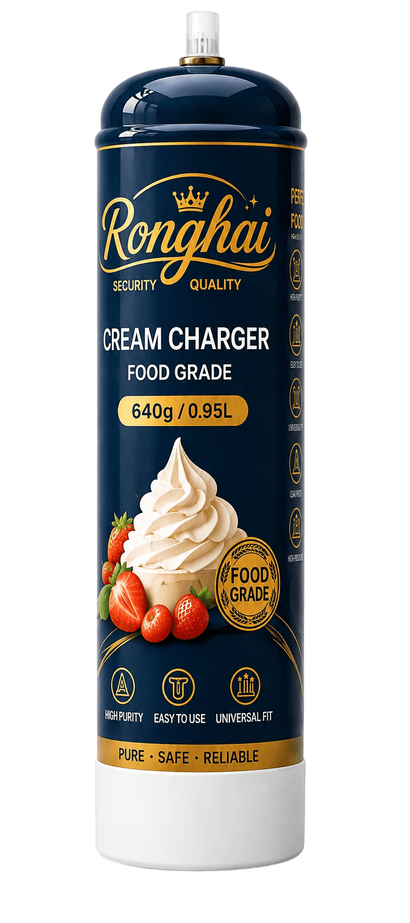 640g 0.95L N2O Cream Charger Cylinder