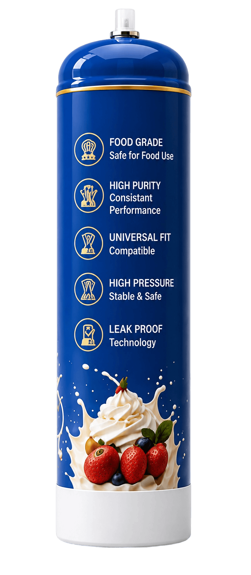 640g 0.95L N2O Cream Charger Cylinder