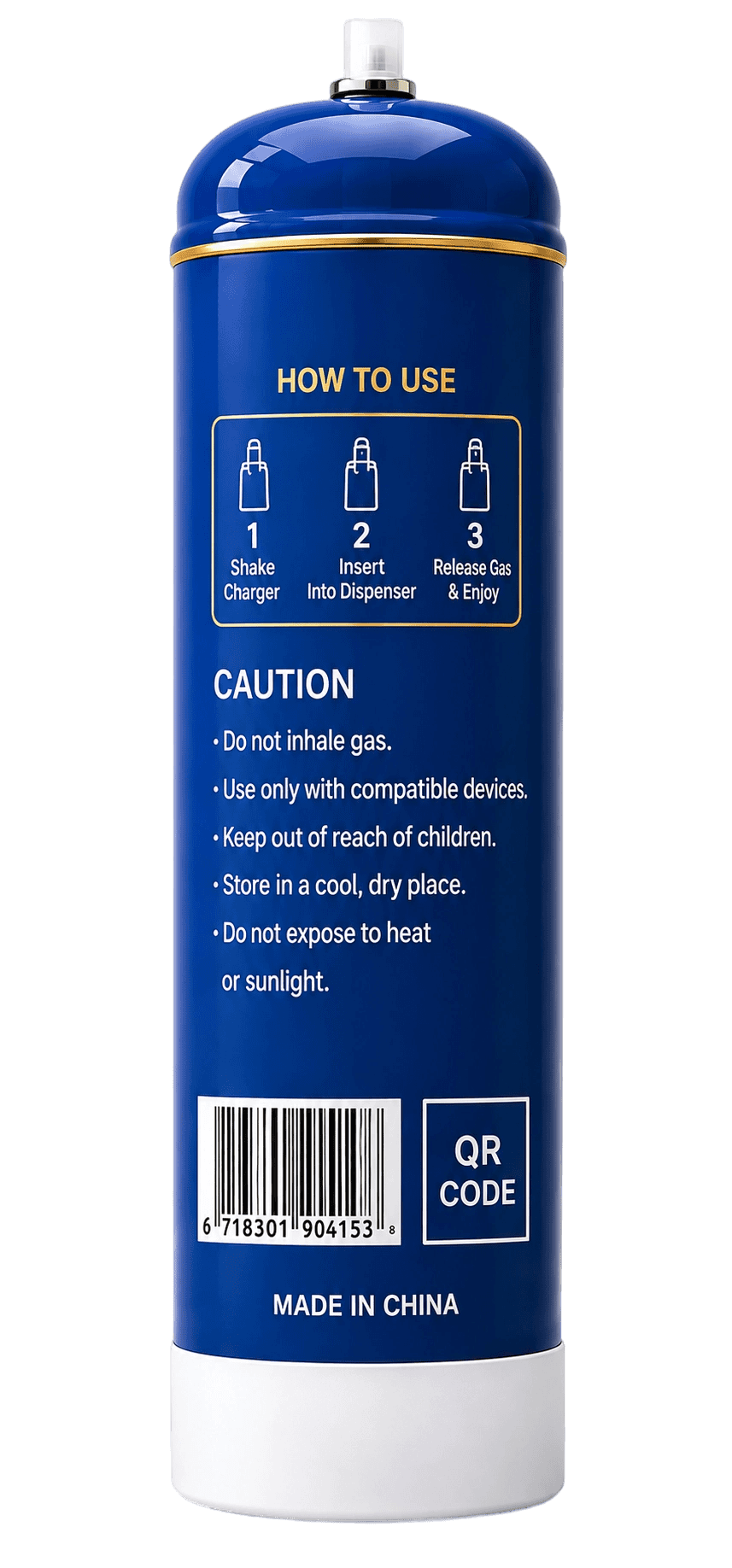 640g 0.95L N2O Cream Charger Cylinder