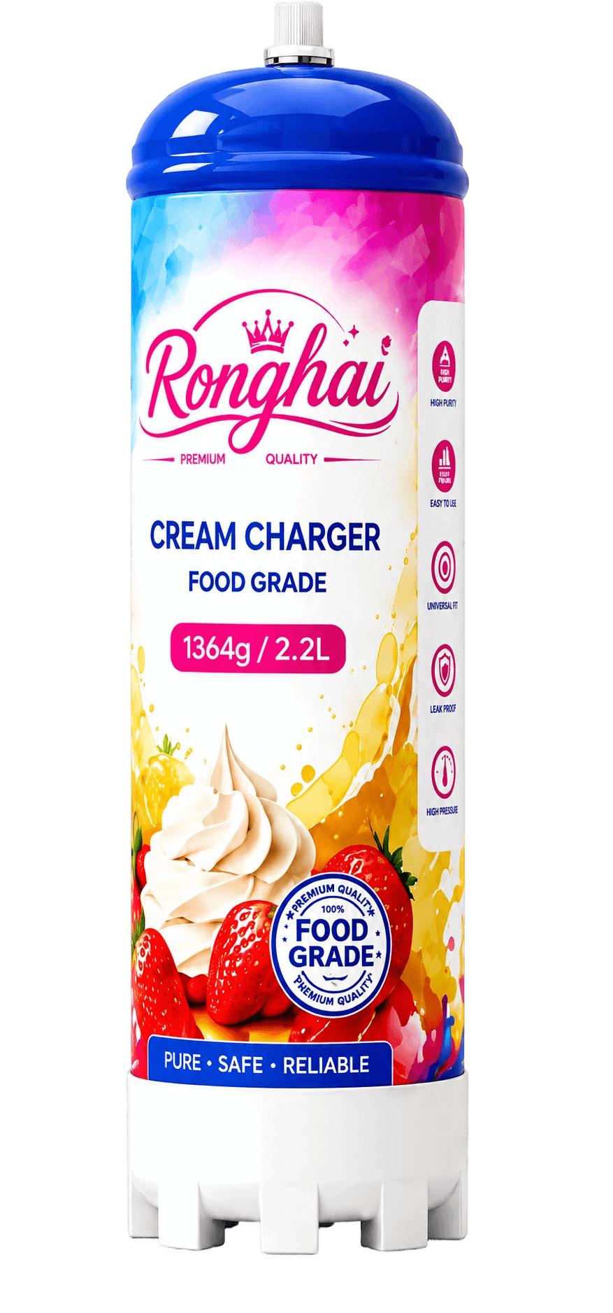 1364g 2.2L N2O Cream Charger Cylinder