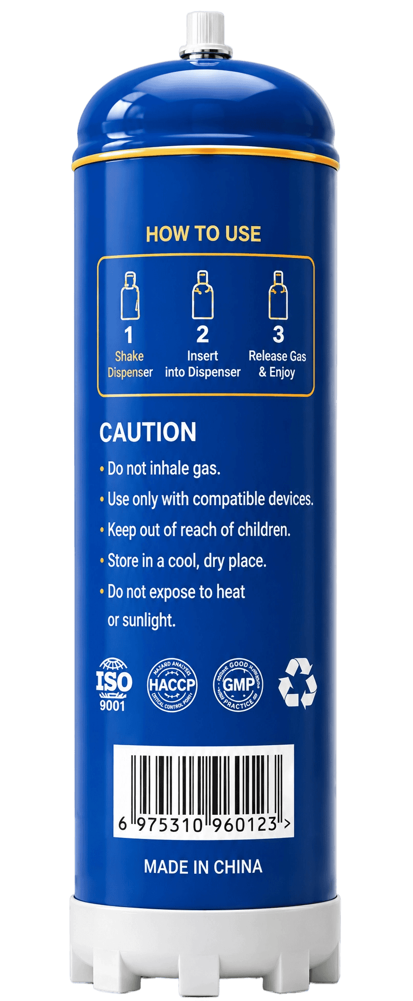 1364g 2.2L N2O Cream Charger Cylinder