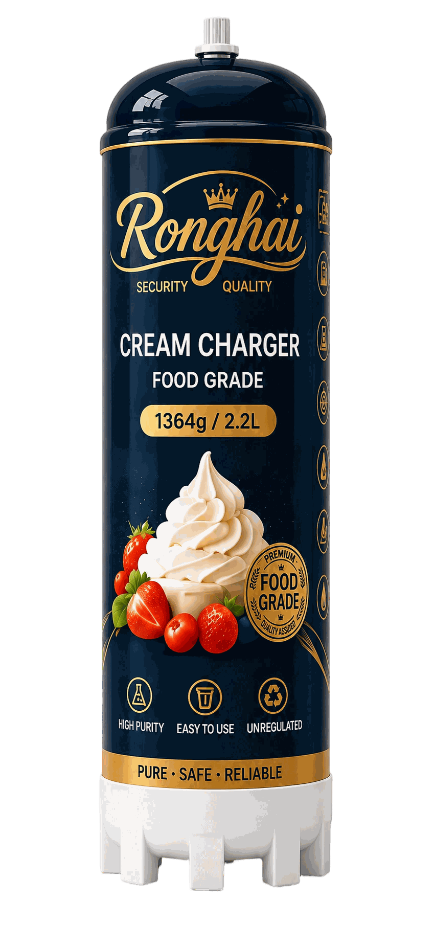 1364g 2.2L N2O Cream Charger Cylinder