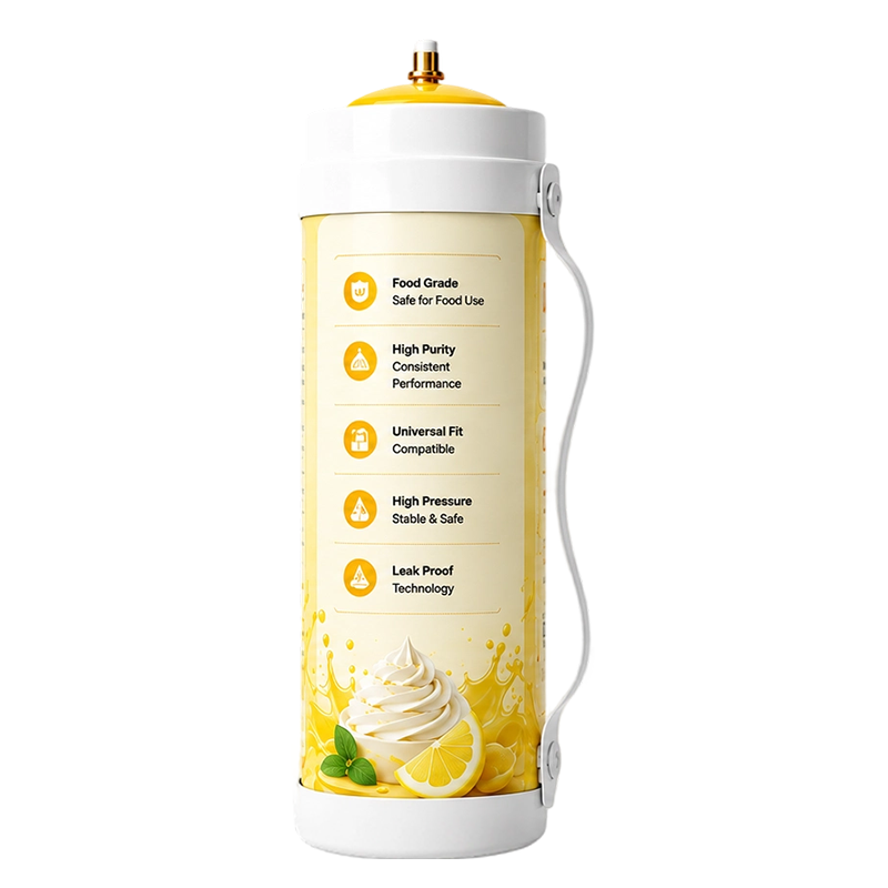 Lemon Flavor N2O Cream Charger Cylinder