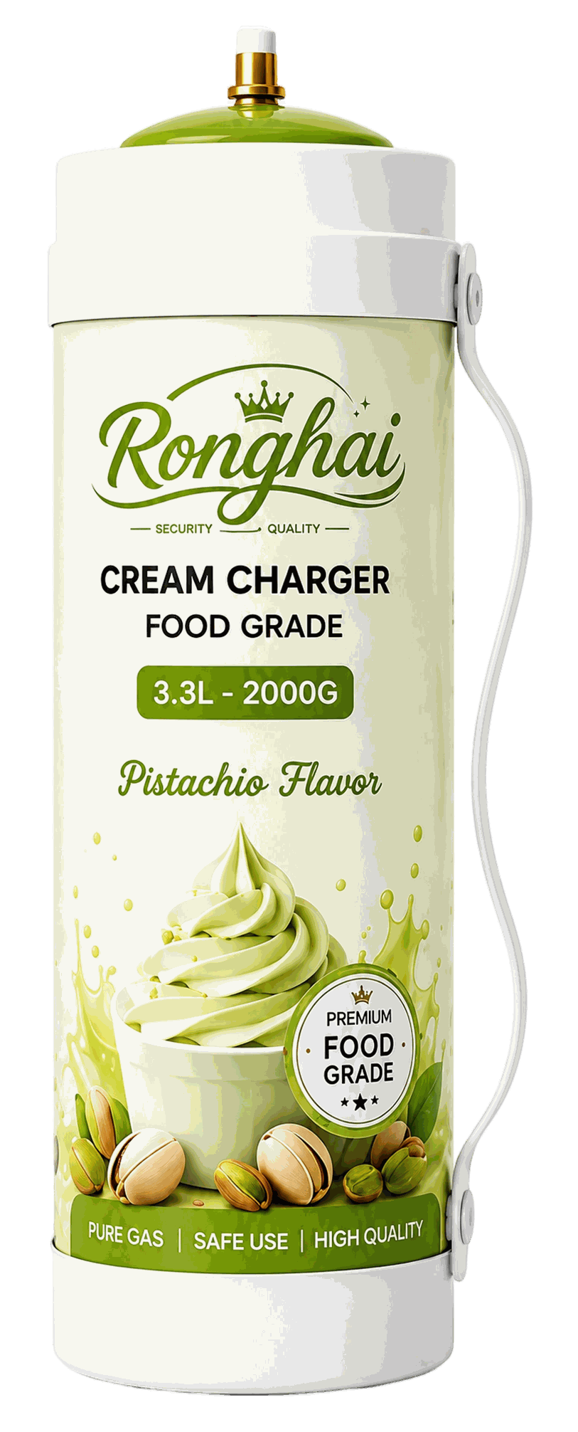 Pistachio Flavor N2O Cream Charger Cylinder