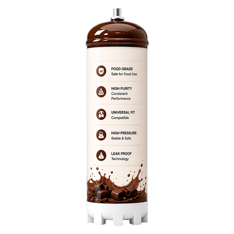 Chocolate Flavor N2O Cream Charger Cylinder