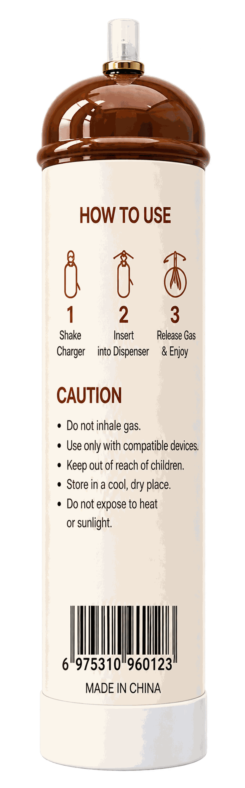 Chocolate Flavor N2O Cream Charger Cylinder