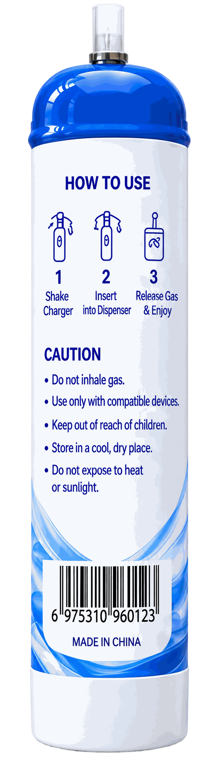 Blueberry Flavor N2O Cream Charger Cylinder