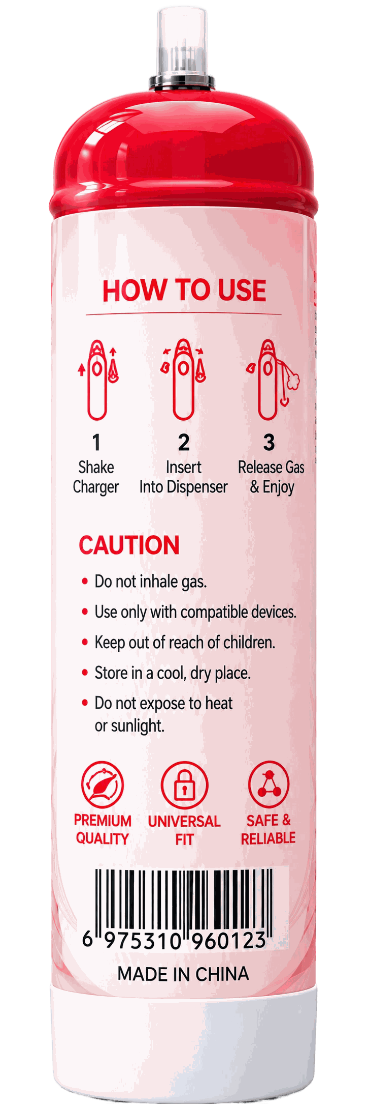 Strawberry Flavor N2O Cream Charger Cylinder