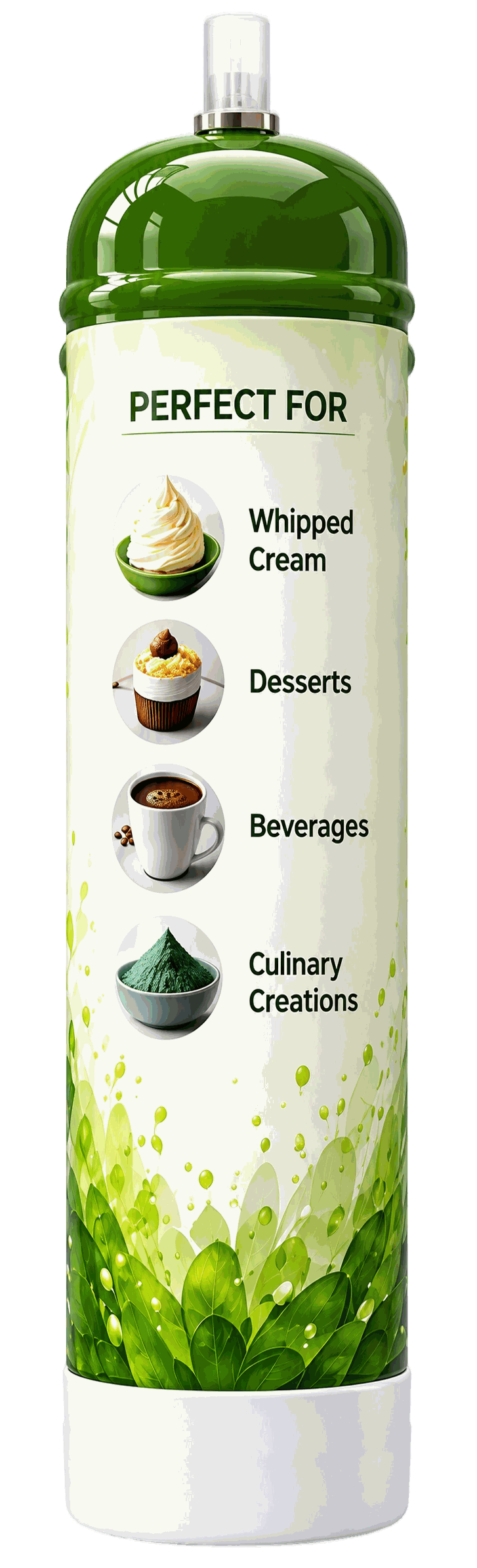 Matcha Flavor N2O Cream Charger Cylinder