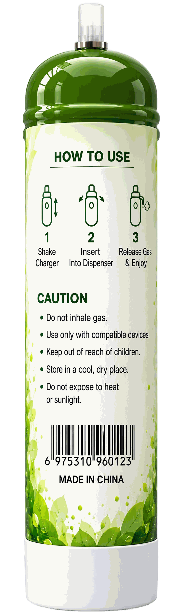 Matcha Flavor N2O Cream Charger Cylinder
