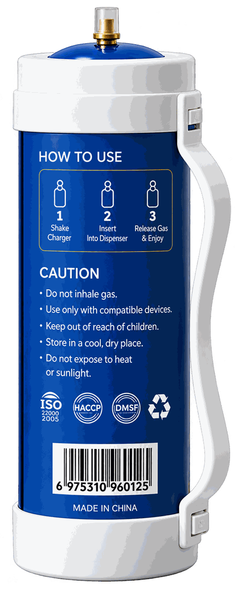 2000g 3.3L N2O Cream Charger Cylinder
